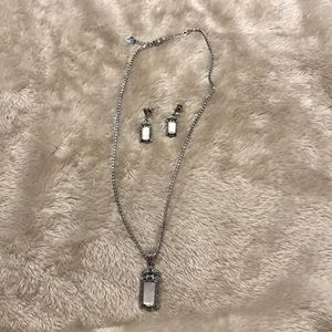 Gothic style earring and necklace set